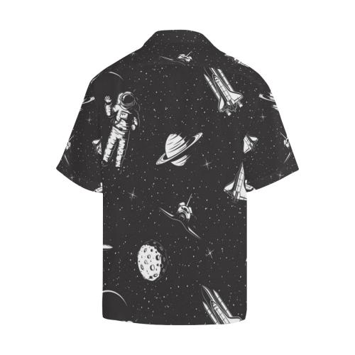 Space Pattern Print Men Hawaiian Shirt