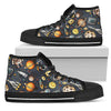 Space Pattern Print Men High Top Shoes