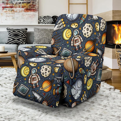 Space Pattern Print Recliner Slipcover-JORJUNE.COM