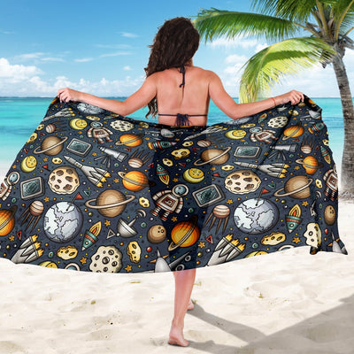 Space Pattern Print Sarong Pareo Wrap