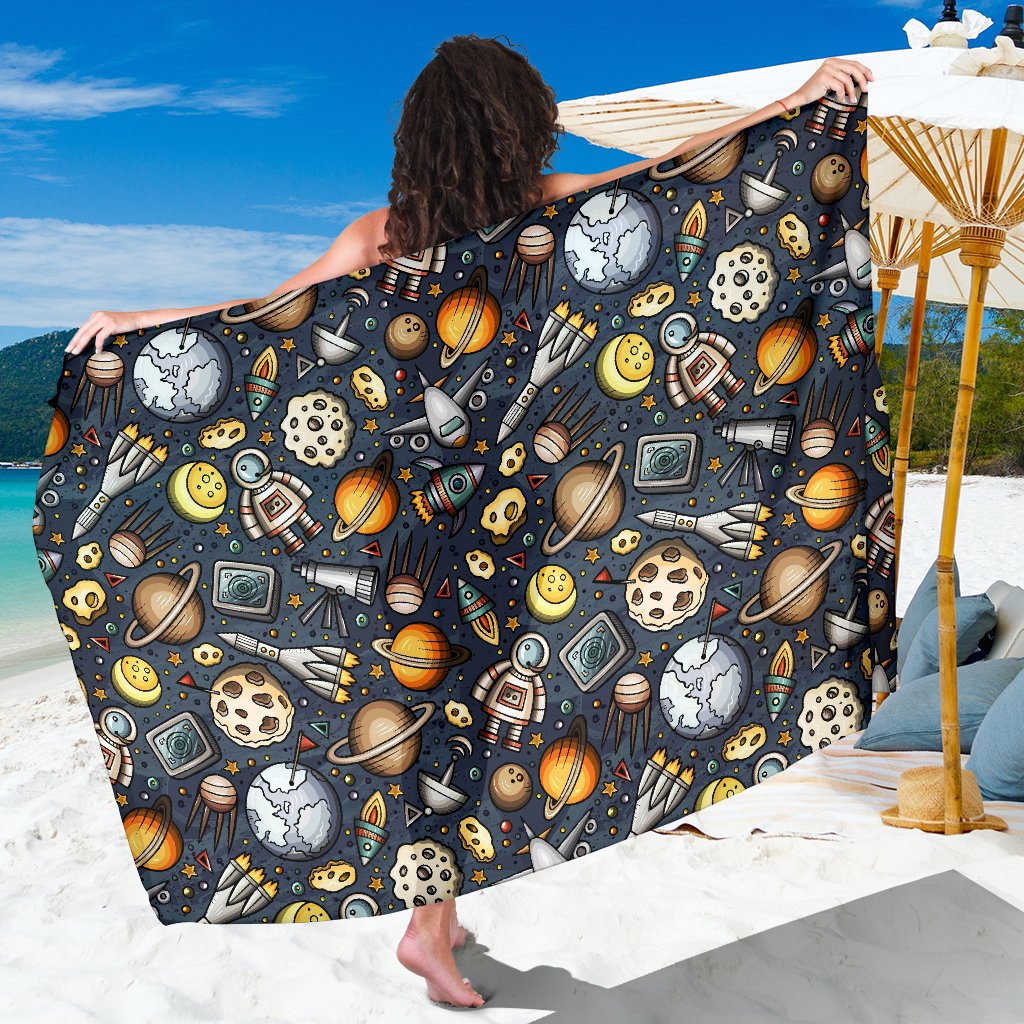 Space Pattern Print Sarong Pareo Wrap