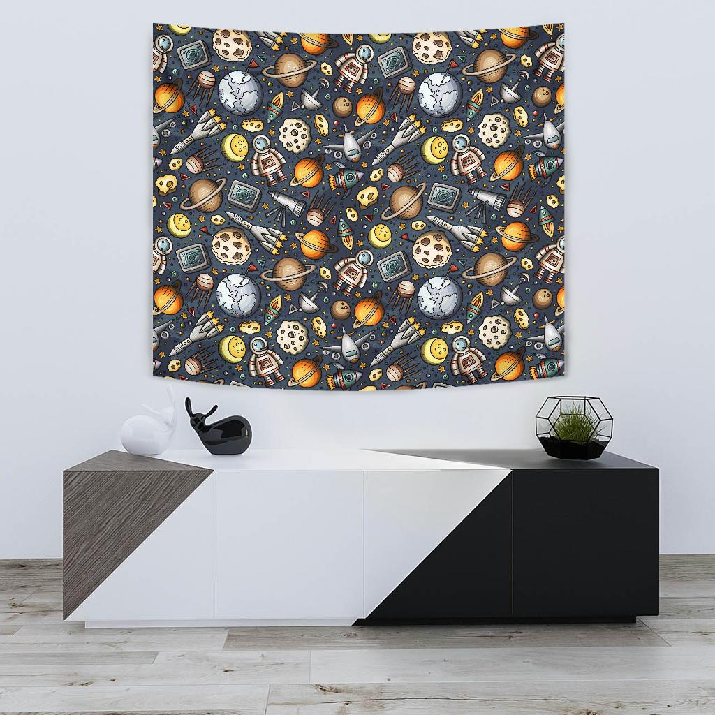 Space Pattern Print Tapestry