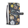 Space Pattern Print Wallet Phone Case