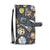 Space Pattern Print Wallet Phone Case