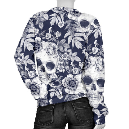 Space Pattern Print Women Crewneck Sweatshirt