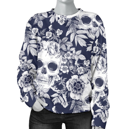 Space Pattern Print Women Crewneck Sweatshirt