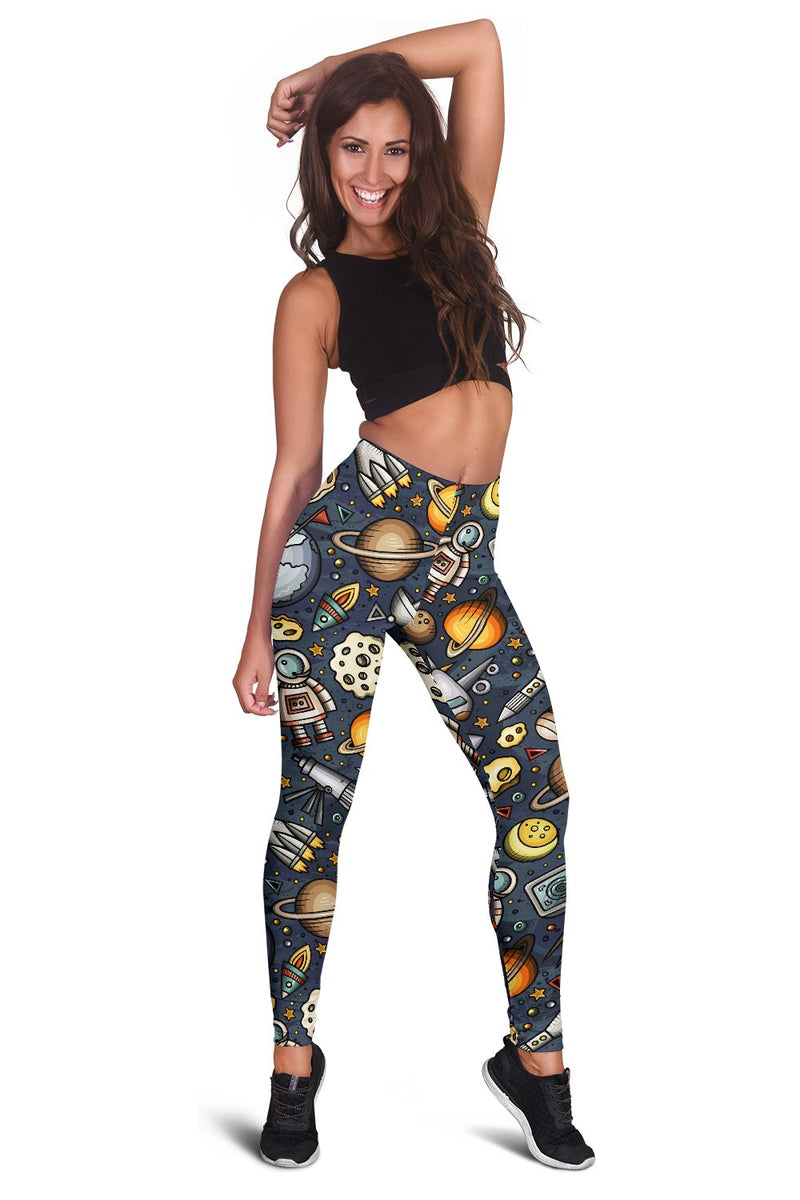 Space Pattern Print Women Leggings