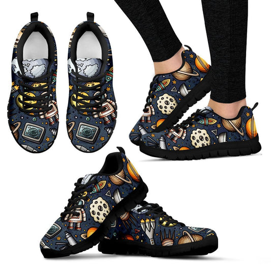 Space Pattern Print Women Sneakers