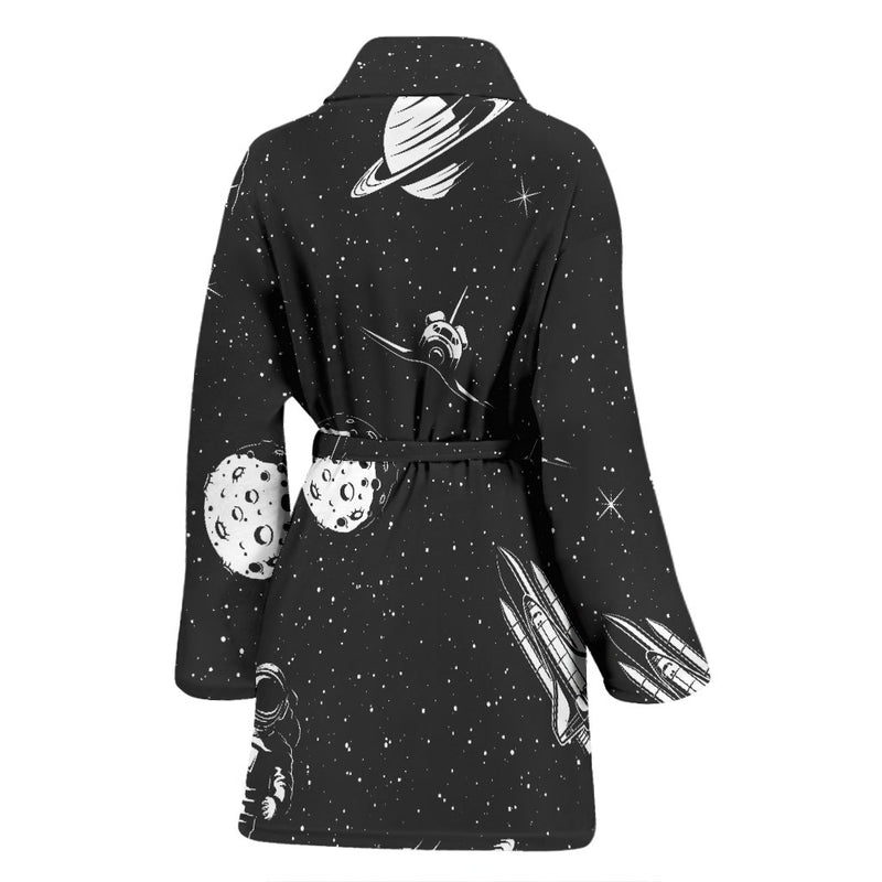 Space Pattern Women Bath Robe