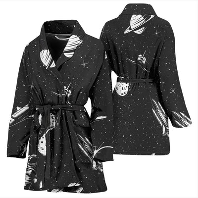 Space Pattern Women Bath Robe