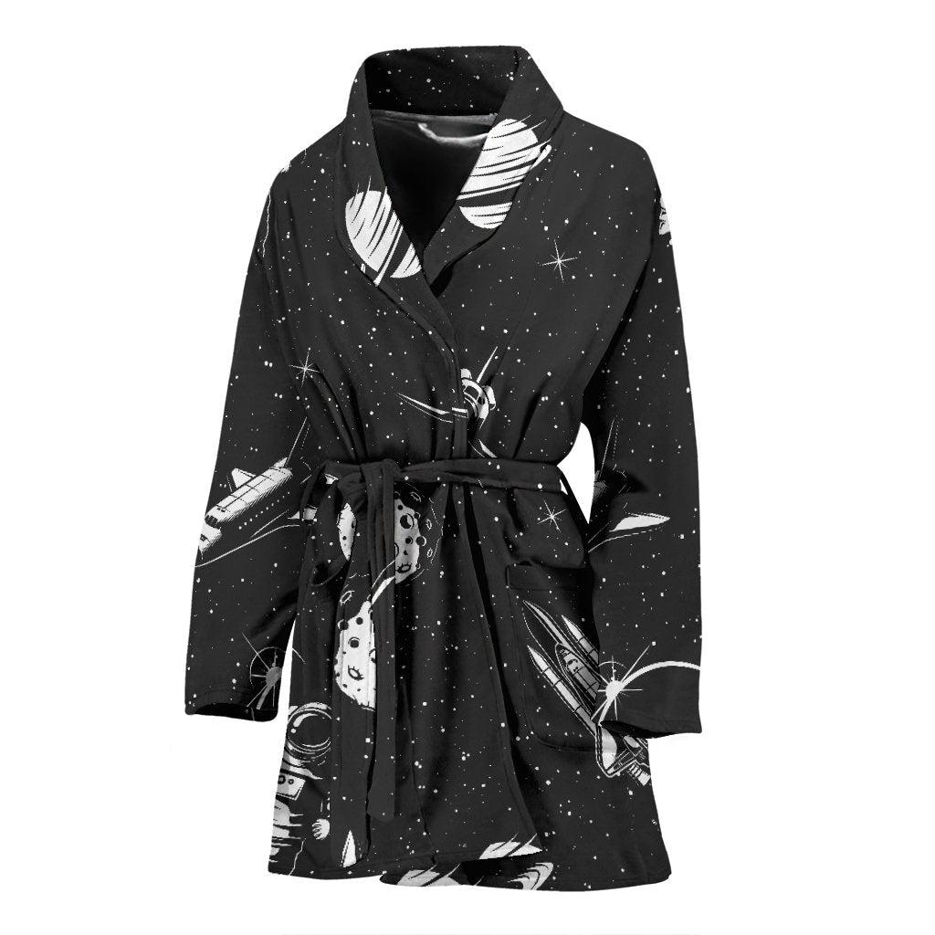 Space Pattern Women Bath Robe