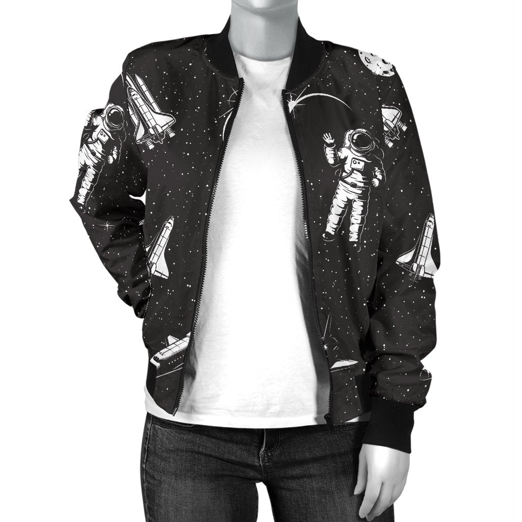Space Pattern Women Casual Bomber Jacket