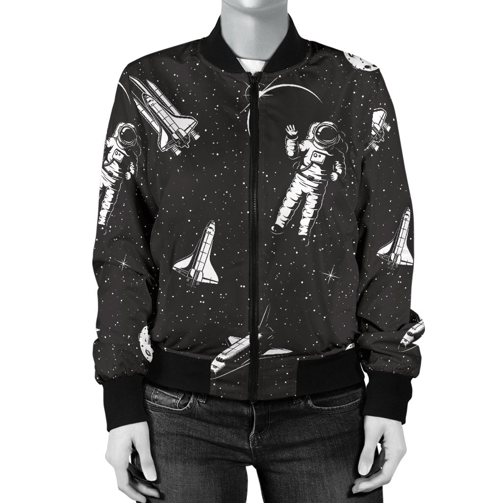 Space Pattern Women Casual Bomber Jacket