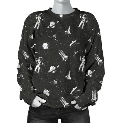 Space Pattern Women Crewneck Sweatshirt