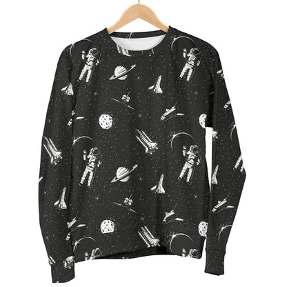 Space Pattern Women Crewneck Sweatshirt