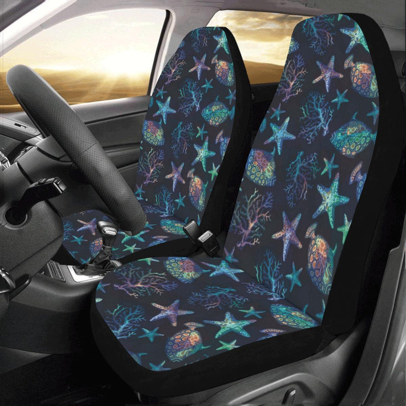 Starfish Pattern Print Design 01 Car Seat Covers (Set of 2)-JORJUNE.COM