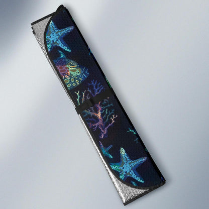 Starfish Pattern Print Design 01 Car Sun Shades-JORJUNE.COM