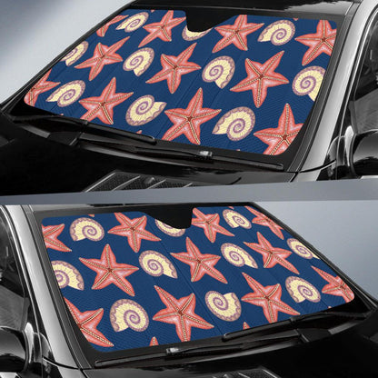 Starfish Pattern Print Design 03 Car Sun Shades-JORJUNE.COM