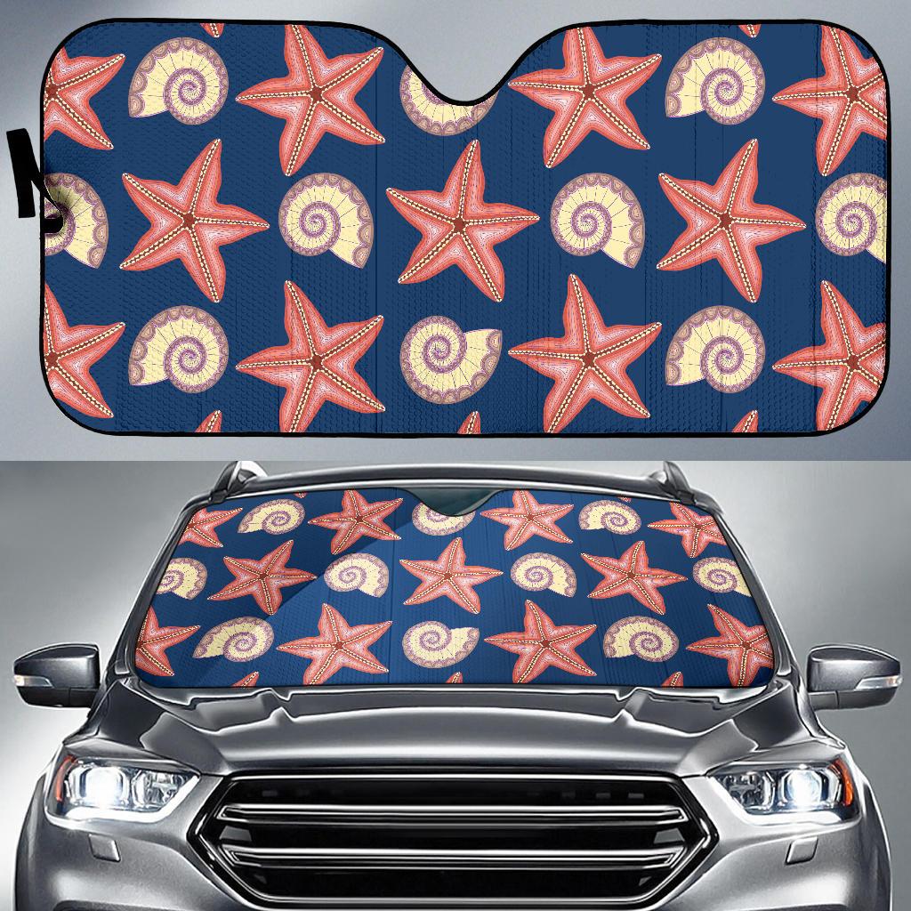 Starfish Pattern Print Design 03 Car Sun Shades-JORJUNE.COM