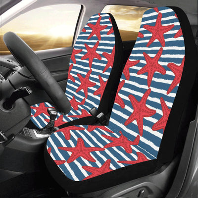 Starfish Red Pattern Print Design 02 Car Seat Covers (Set of 2)-JORJUNE.COM