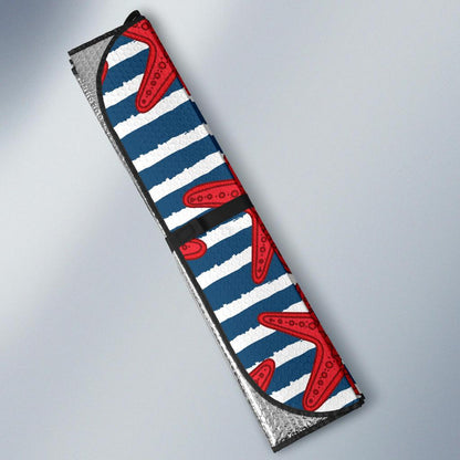 Starfish Red Pattern Print Design 02 Car Sun Shades-JORJUNE.COM