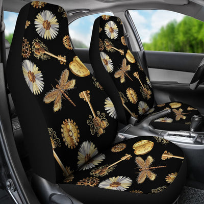 Steampunk Dragonfly Design Themed Print Universal Fit Car Seat Covers-JorJune