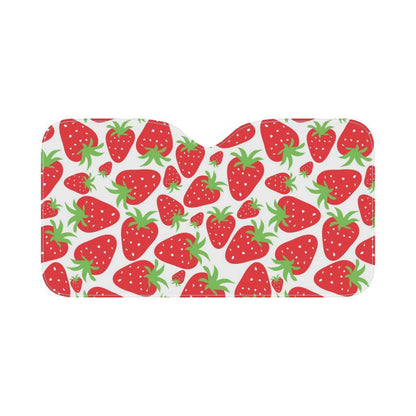 Strawberry Pattern Print Design SB01 Car Sun Shade-JorJune