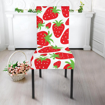 Strawberry Pattern Print Design SB01 Dining Chair Slipcover-JORJUNE.COM