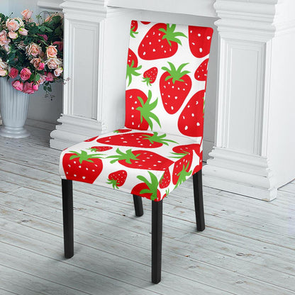 Strawberry Pattern Print Design SB01 Dining Chair Slipcover-JORJUNE.COM