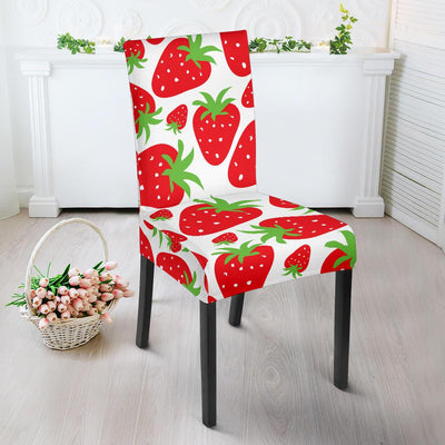 Strawberry Pattern Print Design SB01 Dining Chair Slipcover-JORJUNE.COM