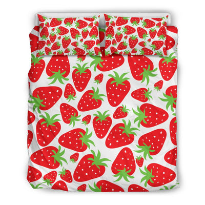 Strawberry Pattern Print Design SB01 Duvet Cover Bedding Set-JORJUNE.COM