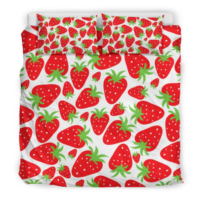 Strawberry Pattern Print Design SB01 Duvet Cover Bedding Set-JORJUNE.COM