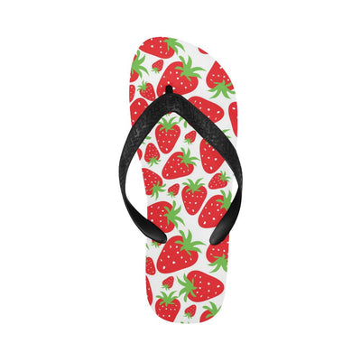 Strawberry Pattern Print Design SB01 Flip Flops-JorJune