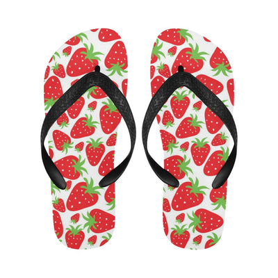 Strawberry Pattern Print Design SB01 Flip Flops-JorJune