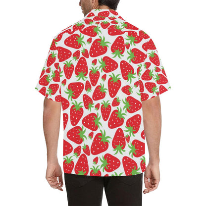Strawberry Pattern Print Design SB01 Men Hawaiian Shirt-JorJune
