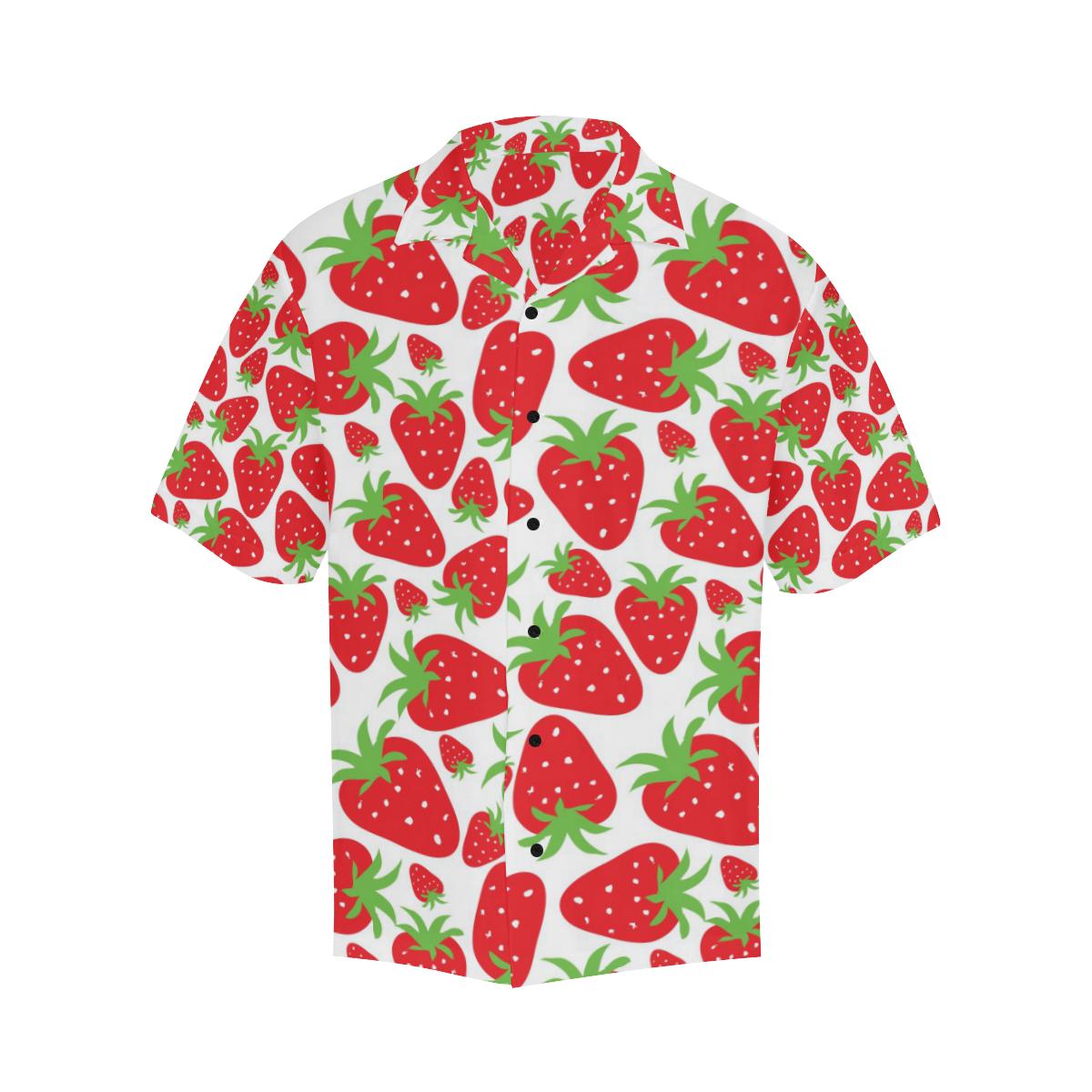 Strawberry Pattern Print Design SB01 Men Hawaiian Shirt-JorJune