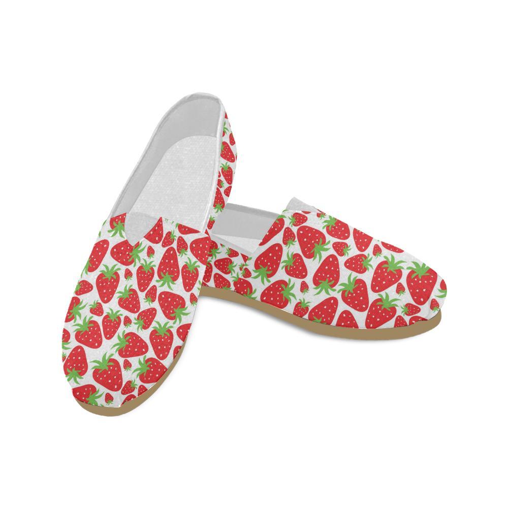 Strawberry Pattern Print Design SB01 Women Casual Shoes-JorJune.com