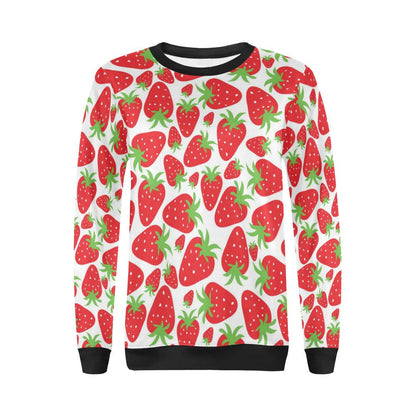 Strawberry Pattern Print Design SB01 Women Long Sleeve Sweatshirt-JorJune