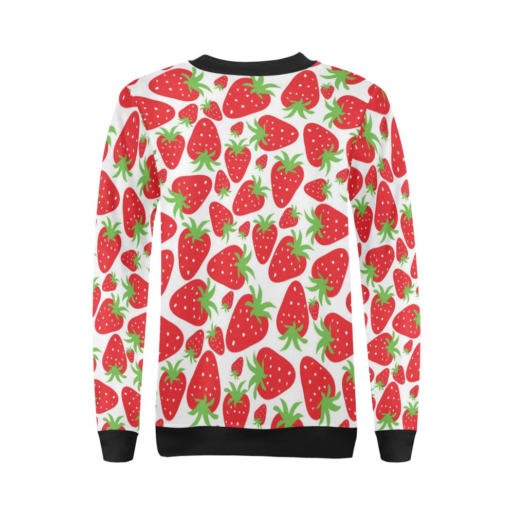 Strawberry Pattern Print Design SB01 Women Long Sleeve Sweatshirt-JorJune