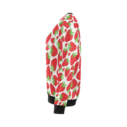 Strawberry Pattern Print Design SB01 Women Long Sleeve Sweatshirt-JorJune