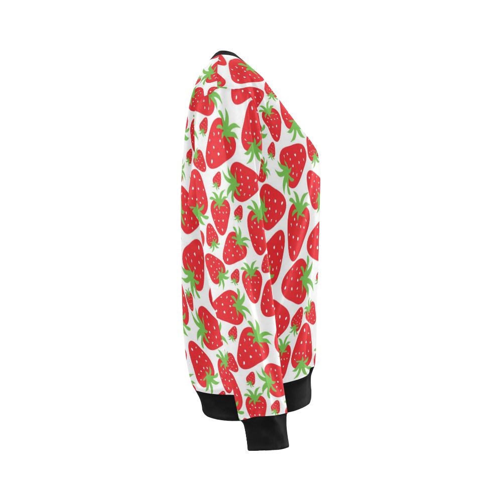Strawberry Pattern Print Design SB01 Women Long Sleeve Sweatshirt-JorJune
