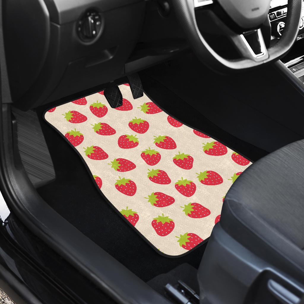 Strawberry Pattern Print Design SB02 Car Floor Mats-JORJUNE.COM