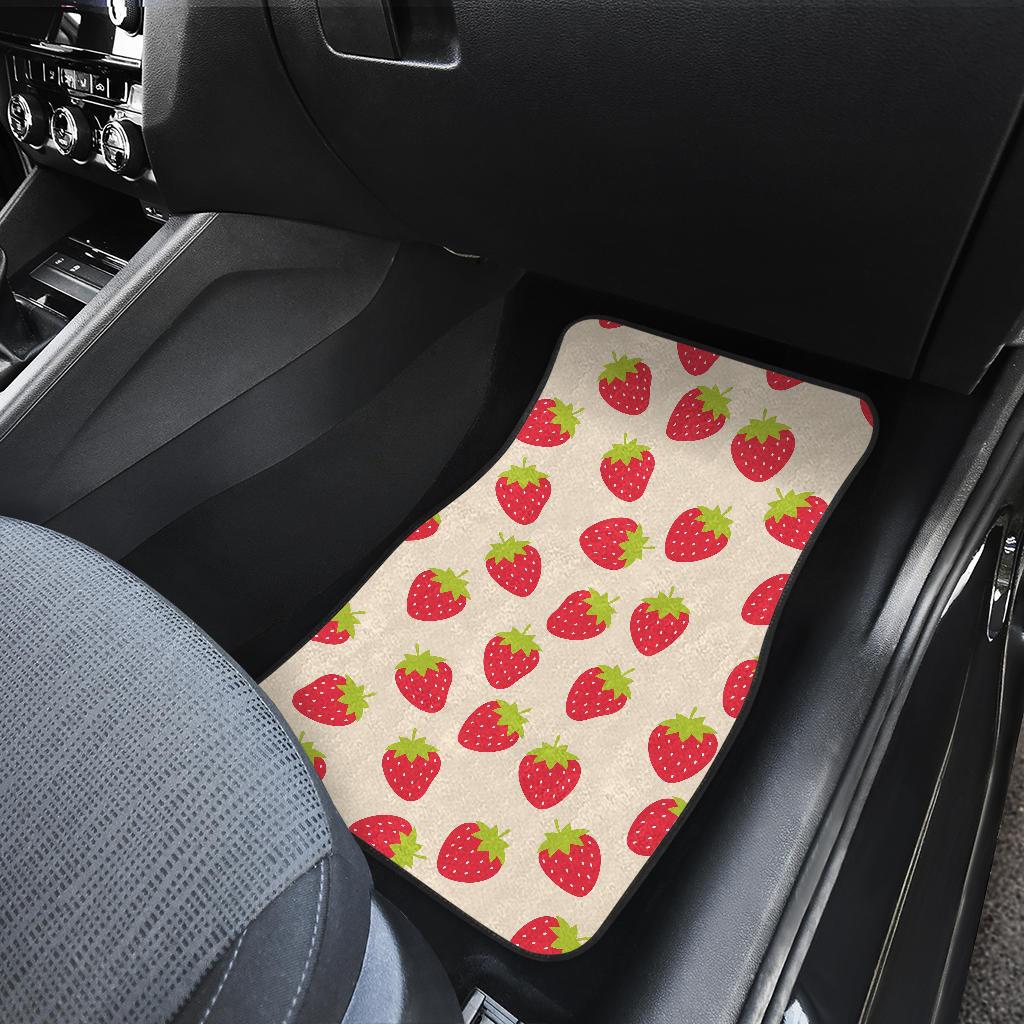 Strawberry Pattern Print Design SB02 Car Floor Mats-JORJUNE.COM