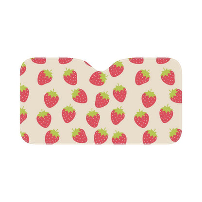 Strawberry Pattern Print Design SB02 Car Sun Shade-JorJune