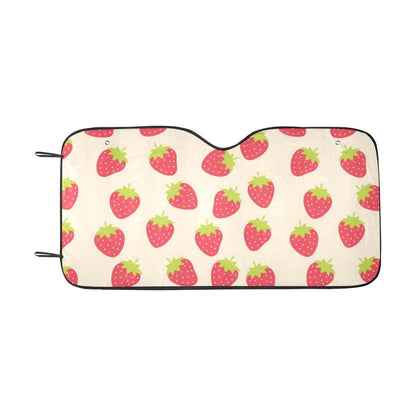 Strawberry Pattern Print Design SB02 Car Sun Shade-JorJune