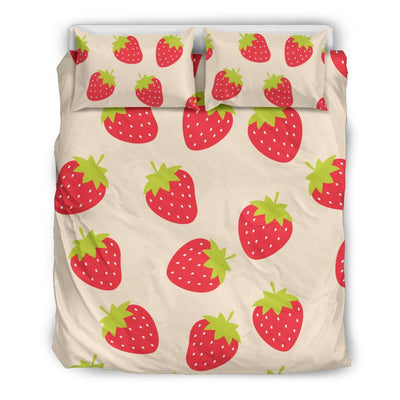 Strawberry Pattern Print Design SB02 Duvet Cover Bedding Set-JORJUNE.COM