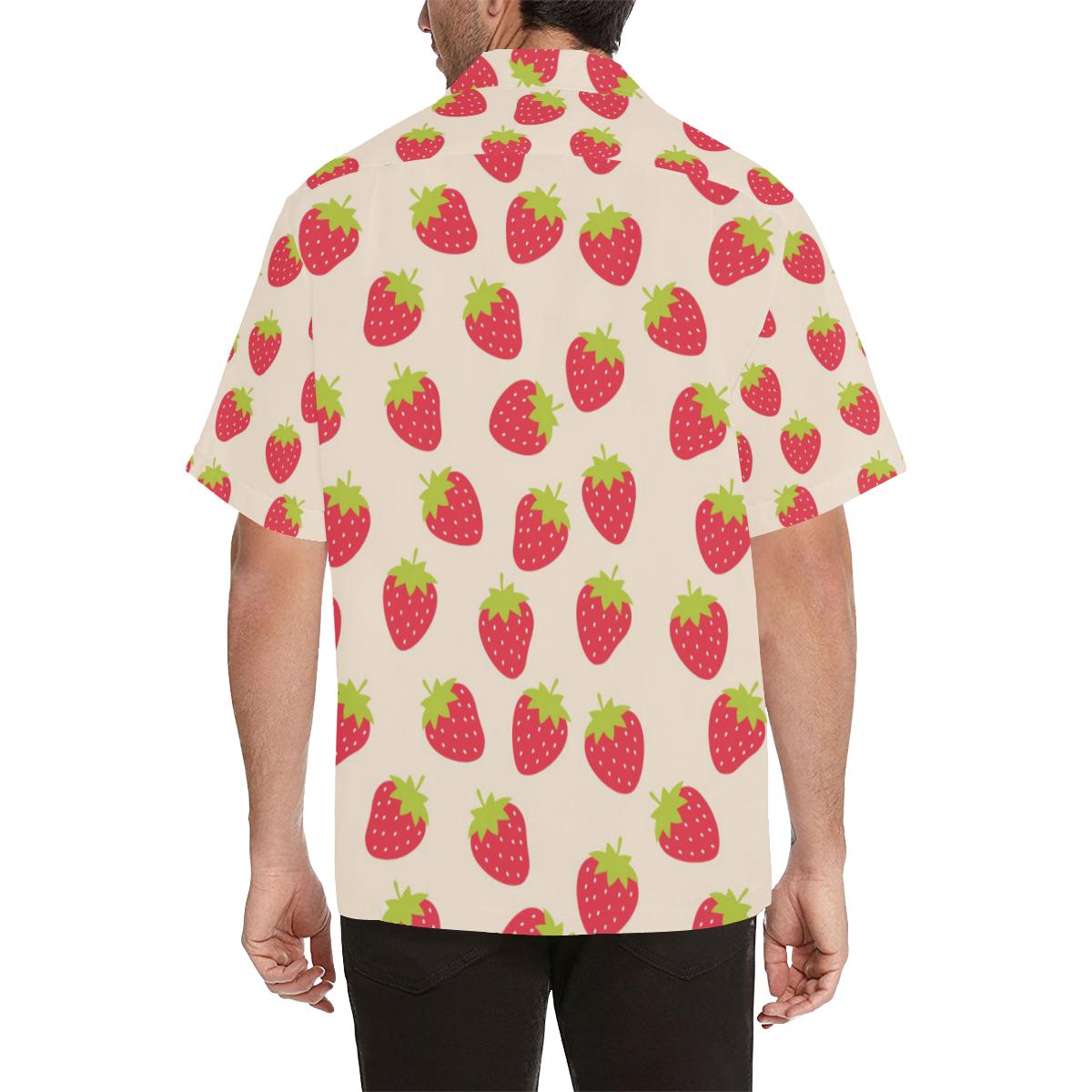 Strawberry Pattern Print Design SB02 Men Hawaiian Shirt-JorJune