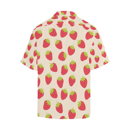 Strawberry Pattern Print Design SB02 Men Hawaiian Shirt-JorJune