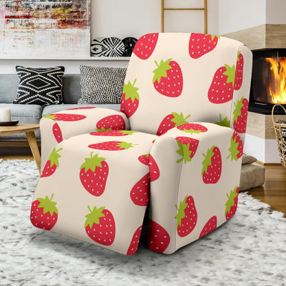 Strawberry Pattern Print Design SB02 Recliner Slipcover-JORJUNE.COM