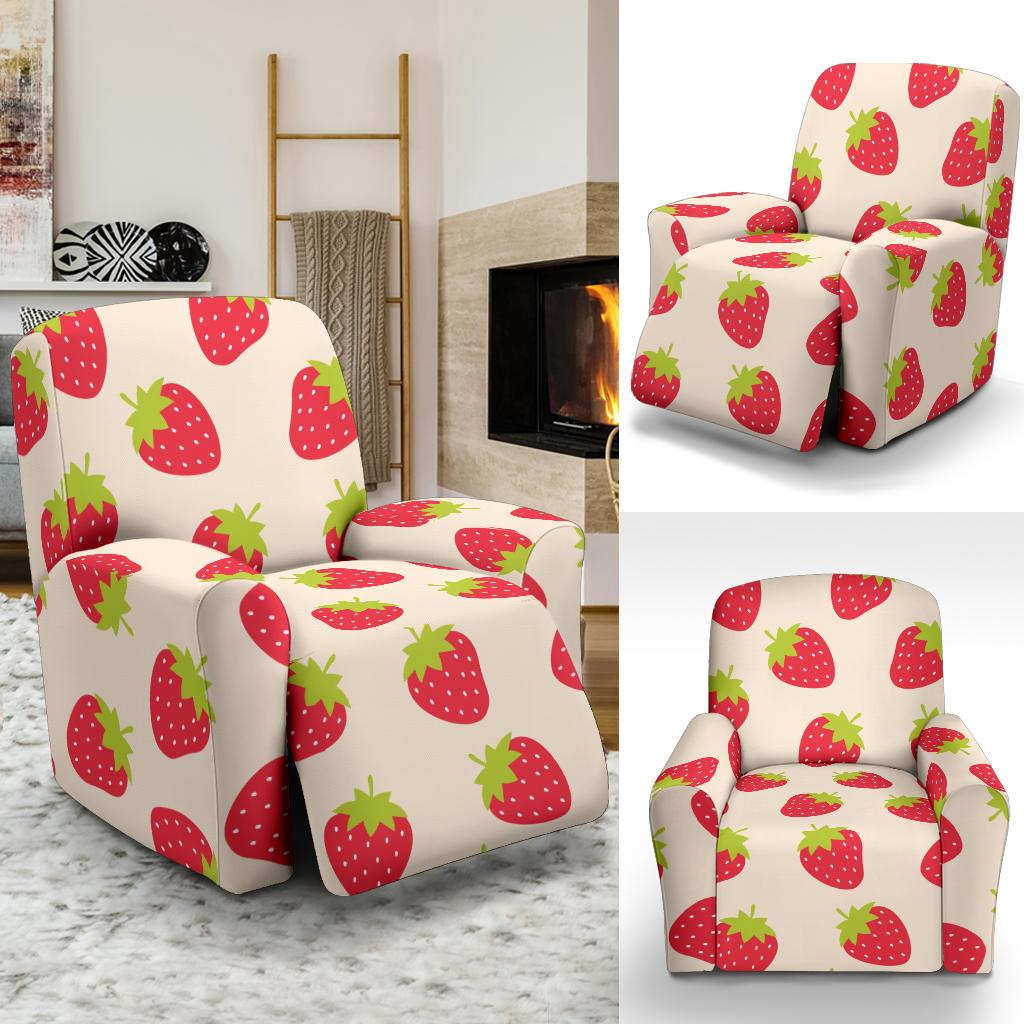 Strawberry Pattern Print Design SB02 Recliner Slipcover-JORJUNE.COM
